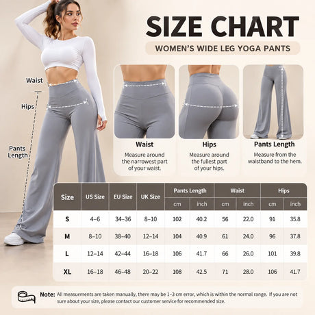 DFXEN LOGO New Women Wide Leg Yoga Pants High Waist Butt Lift Loose Fitness Gym Workout Flare Leggings Casual Sports Trousers