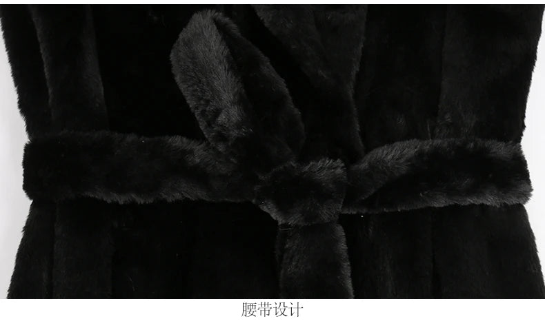Mauroicardi Winter Long White Black Warm Thick Soft Flowy Fluffy Faux Fur Coat Women Sashes Loose Casual Furry Overcoat 2024