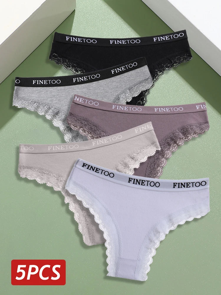 Seamless Women Panties Cotton Lace Underwear Sexy Low Rise Elastic Waist Brazilian Panties T-Back Soft Intimates Lingerie M-2XL