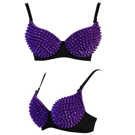 Women Sexy Push Up Bra Fashion Punk Lady Goth Bikini Bra Stage Dance Performance Burlesque Bras Bralette Party Nightculb Costume