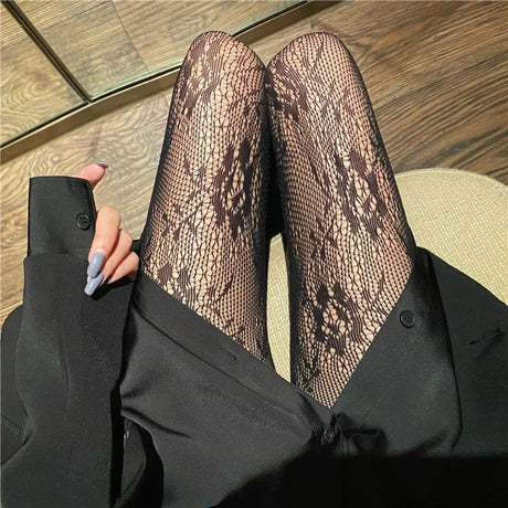 New Goth Lolita Cosplay JK Girls Tights Women Sexy Retro Gothic Kawaii Cross Print Club Stockings Nylon Socks Fishnet Pantyhose