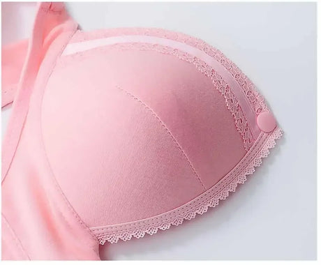 Originality Front Button Brassiere Type Solid Color Pregnancy Lactation Lingerie Skin Friendly Comfort Breathable Plus Size Bra