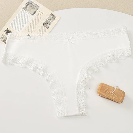 BZEL Women's Lace Floral Thongs Sexy Leopard Breathable Panties Low Waist G-String Female Fashion Underwear Cozy T-Back Lingerie