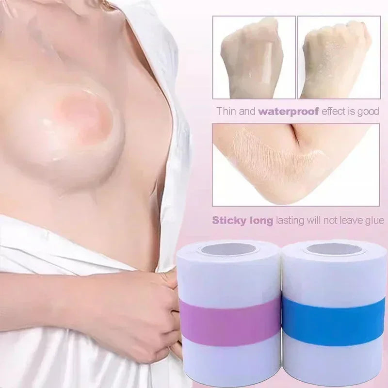 Clear Boob Tape Adhesive Breast Bra Lift Tape Push Up Sticky Body Breathable Invisible Boobytape for Women