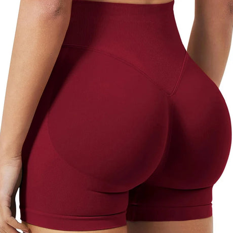Women Seamless Yoga Leggings Summer Fitness High Waist Gym Shorts Scrunch Shorts Booty High Stretch Running Bike Pants