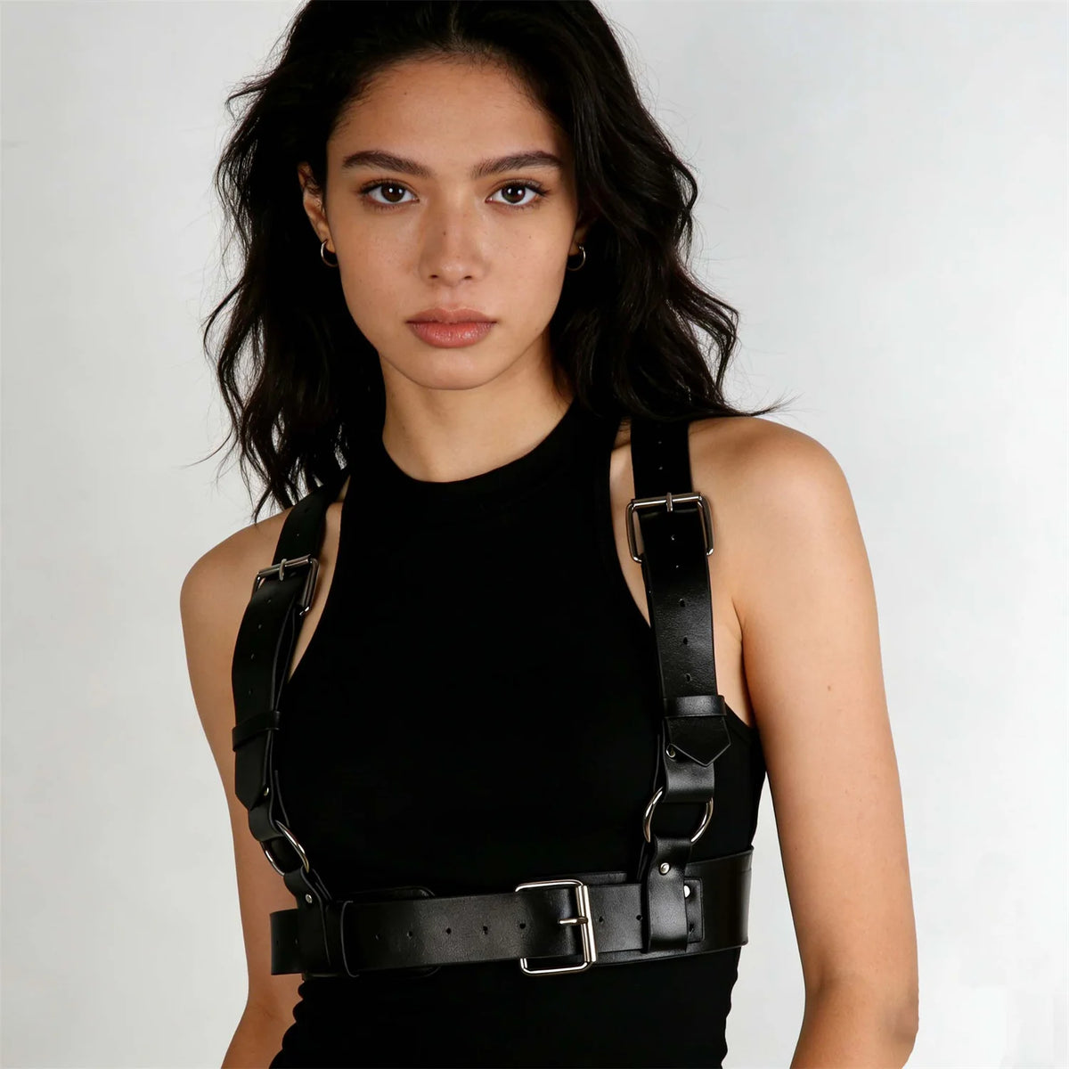 Sexy Chest Harness Leather Lingerie Body Harness Women Mature Suspenders Garter Belt Harness Underwear Bondag