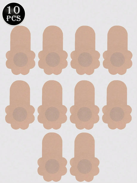 10Pcs Women Push Up Bras Sticky Self Adhesive Strapless Invisible Bra Reusable Sticky Breast Lift Tape Nipple Stickers Cover