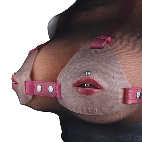 Female Fake Mouth Lip Ring Labia Wearing Silicone Lingeries Exotic Accessories Adjustable Underwear Couple Play Woman Adult Toys
