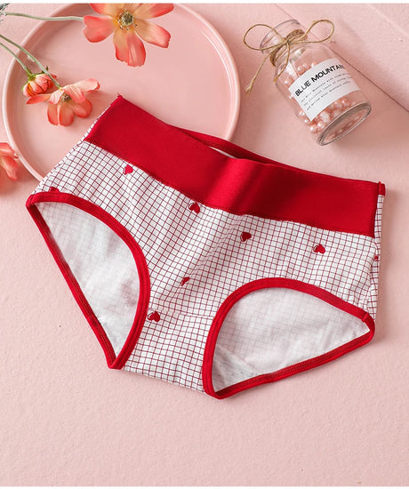 High Waist 4Pcs/Set Cotton Panties Women Body Slimming Underwear Breathable Cute Young Girls Briefs Female Lingerie