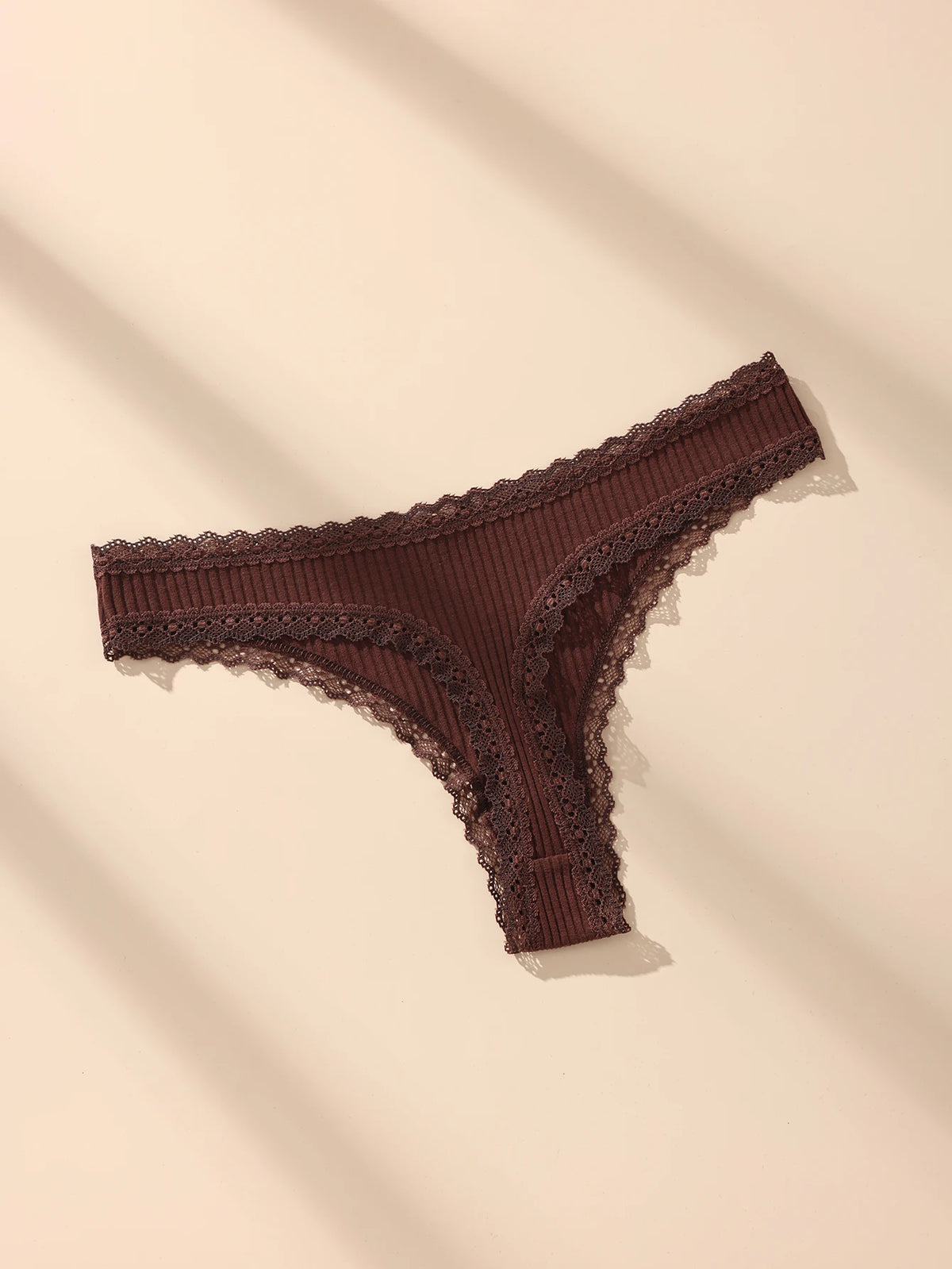 7Pcs/Set Women Thongs Panties Cotton Sexy Lace Underwear Tanga Solid Pants Plus Size Underpants G-Strings Female Lingerie S-3XL