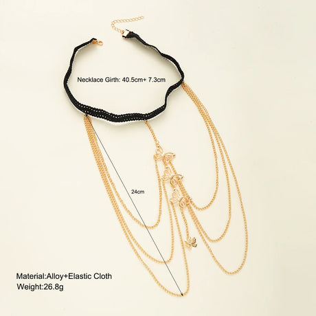 Bohemia Multi Layer Butterfly Tassel Leg Chain for Women Fashion Sexy Metal Bodychain Beach Thigh Leg Chain Jewelry Accessories