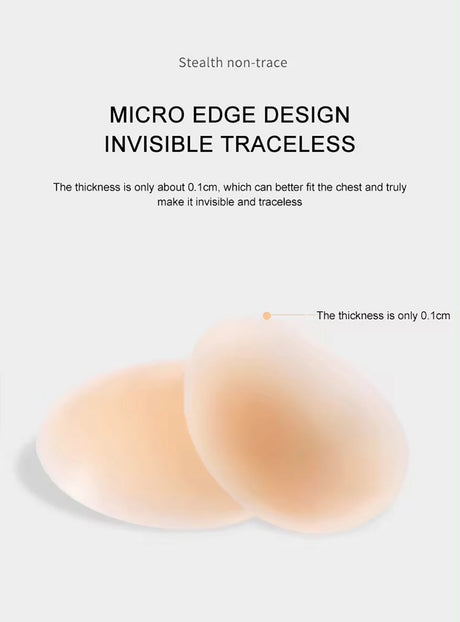 Non Adhesive Body Nipple Covers Reusable Silicone Nipple Pasties No Show Breast Petals Invisible Chest Stickers Boob Tape