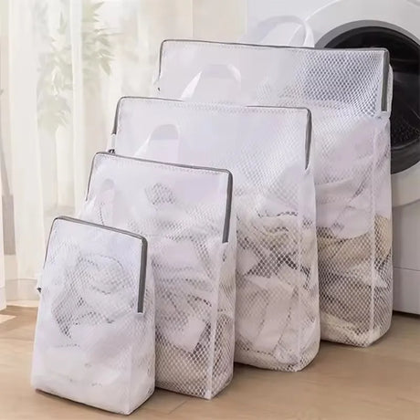 Laundry Hand Bags Reusable Washing Machine Clothing Care Wash Bag Mesh Net Bra Socks Lingerie Underwear Laundry Storage Upgraded