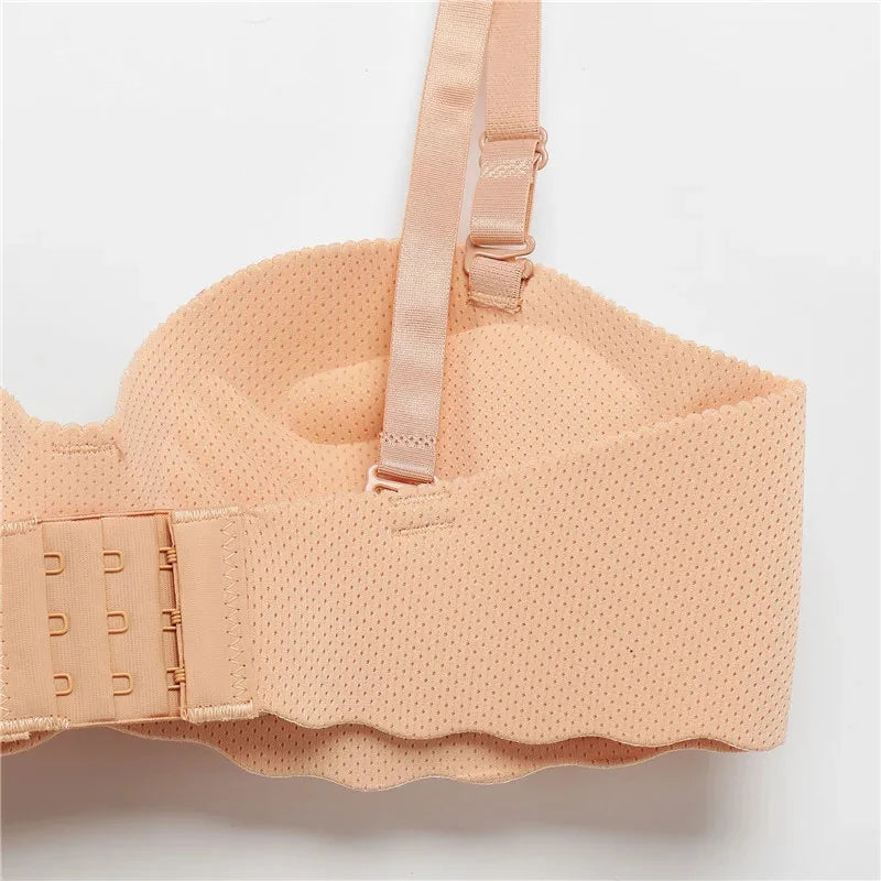 Women's Small Chest Underwear Seamless Push Up Bras Wireless Bralette Detachable Straps Breathable Brassiere Backless Lingerie