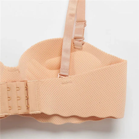 Women's Small Chest Underwear Seamless Push Up Bras Wireless Bralette Detachable Straps Breathable Brassiere Backless Lingerie