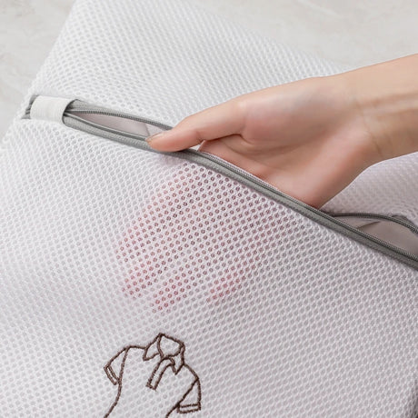 Laundry Bag Sets For Washing Machines Embroidery Fine Mesh Underwear Organizer Basket Clothes Cleaning Protect Anti-deformation