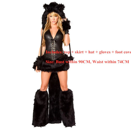 Adult Sexy Furry Animal Costume For Women Animal Costumes Halloween Carnival Rabbit Wolf Fox Cat Cosplay Furry Costumes Outfits