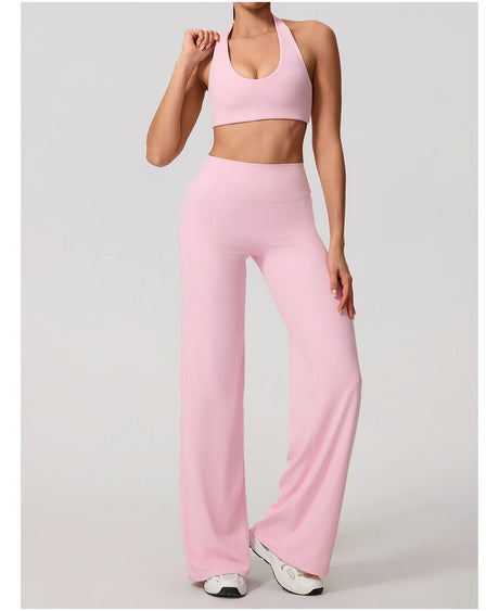 New Summer High Waist Wide-Leg Yoga Joggers Women's Autumn Casual Outdoor Sweatpants Female Straight Tracksuit Bottoms