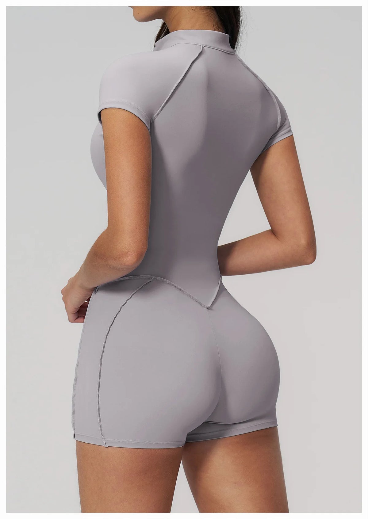 2026 Yoga Bodysuit Short Sleeves Women Tracksuits Gym Zipper Jumpsuits Sports Workout Rompers Fitness One-piece Suit Activewear