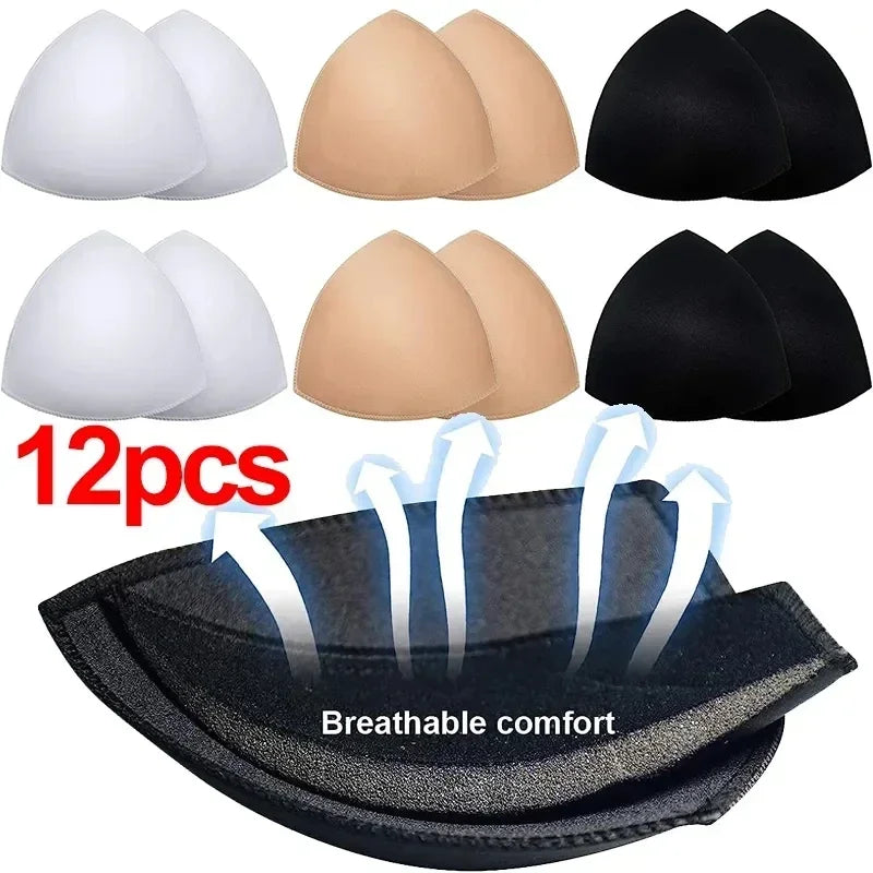 Soft Bra Pads Inserts Removable Bra Pad for Women Breast Push Up Enhancer Bra Pad Sports Bras Cups Insert Bikini Swimsuit