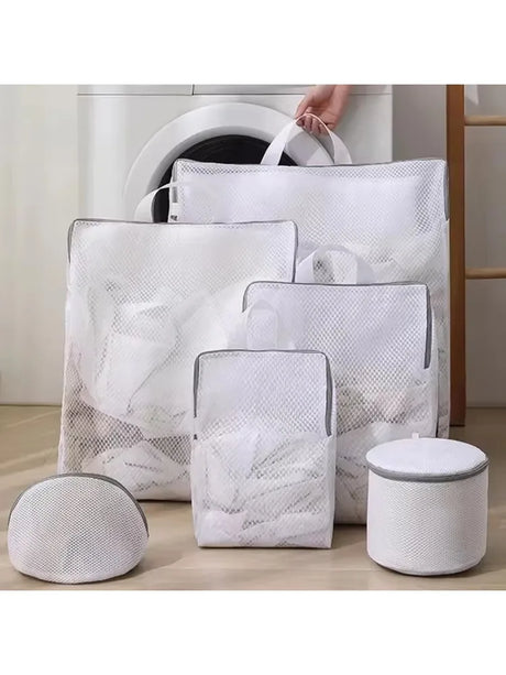 Laundry Hand Bags Reusable Washing Machine Clothing Care Wash Bag Mesh Net Bra Socks Lingerie Underwear Laundry Storage Upgraded