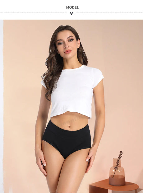 4 Layer Very Abundant Bamboo Period Panties for Heavy Flow Women Menstrual Panties Overnight High Waist Period Underwear
