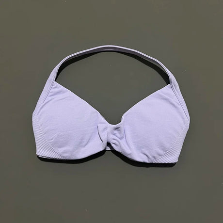 HISTELLO Strappy Bra Women Seamless Gym Underwear High Support Halter Sexy Sports Pilates Clothing Push-up Yoga Workout Tank Top