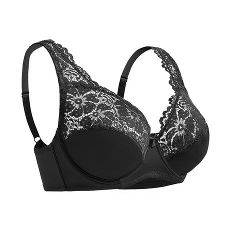 Womens Bra Sexy Lingerie Plus Size Bras Floral Lace Underwire Brassiere BH Tops Perspective Female Underwear B C D E F Cup