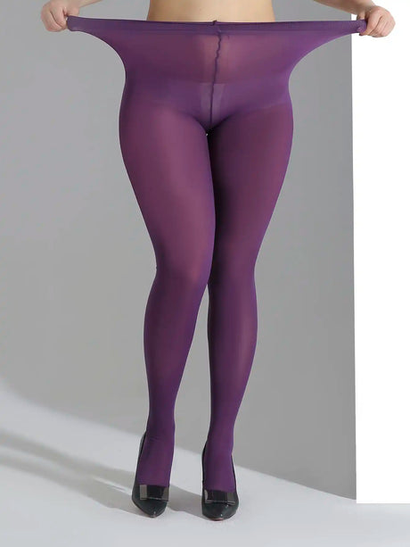 A Fashionable Plus Size Versatile Slim Oversized Breathable Solid Color Nylon Elastic Plus Size Pantyhose