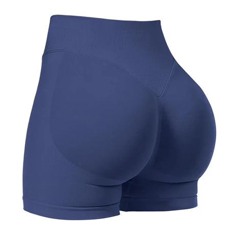 Women Seamless Yoga Leggings Summer Fitness High Waist Gym Shorts Scrunch Shorts Booty High Stretch Running Bike Pants