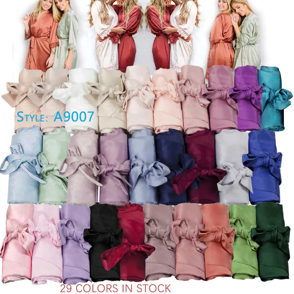Personalised Sega Floral Wreath Robes Custom Bridal Robe Satin Wedding Bridesmaid Kimono Dressing Gown Bride to be Robe