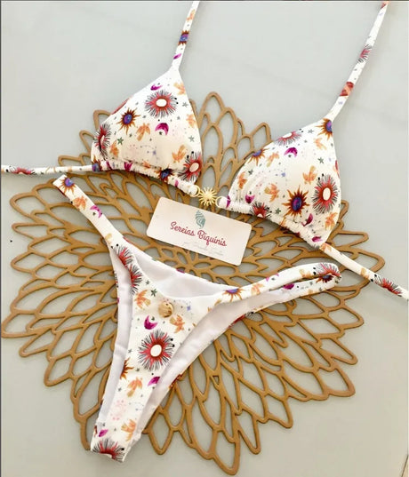 Print Sexy Bikini Sets Halter Lace-up Tops Thongs Beach Style Bathing Suit Y2k Swimsuits Women Beachwear Купальник Женский