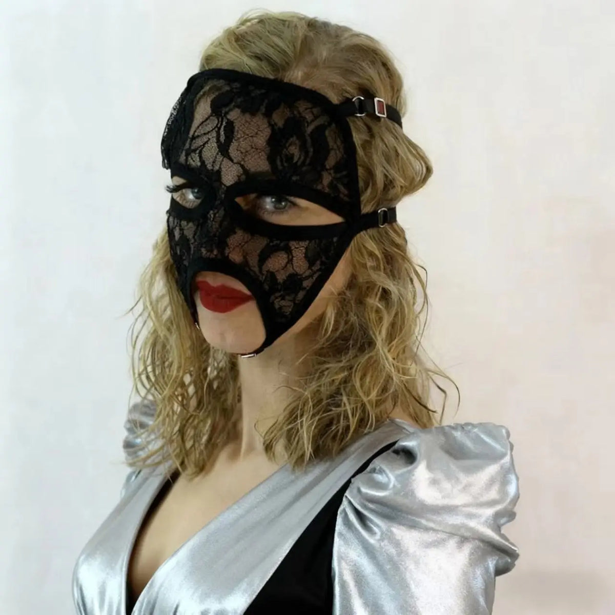 Women Lace Cosplay Multi‑Style Black Mesh Fishnet Full Face Mask Stretch Face Cover Halloween Masquerade Carnival Accessory