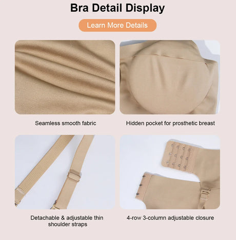 2024 Round Shape Silicone Fake Breast Forms Push Up Seamless One Piece Bra for Crossdresser Shemale Drag Queen Large 2 In 1