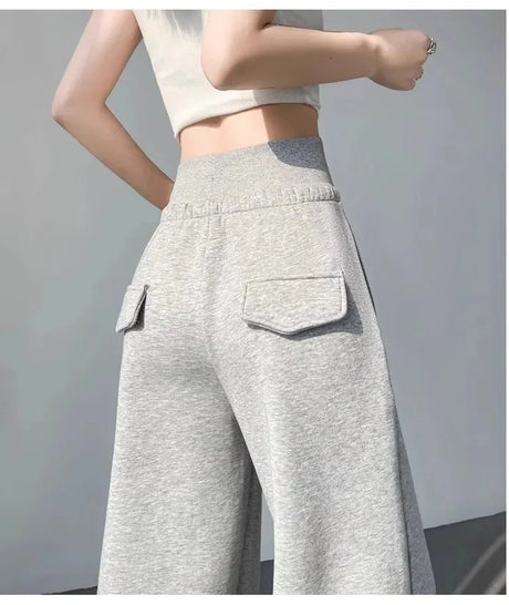 Elegant Women's Pants Palazzo Flared Wide Killer High Waist OL Ladies Career Long Trousers