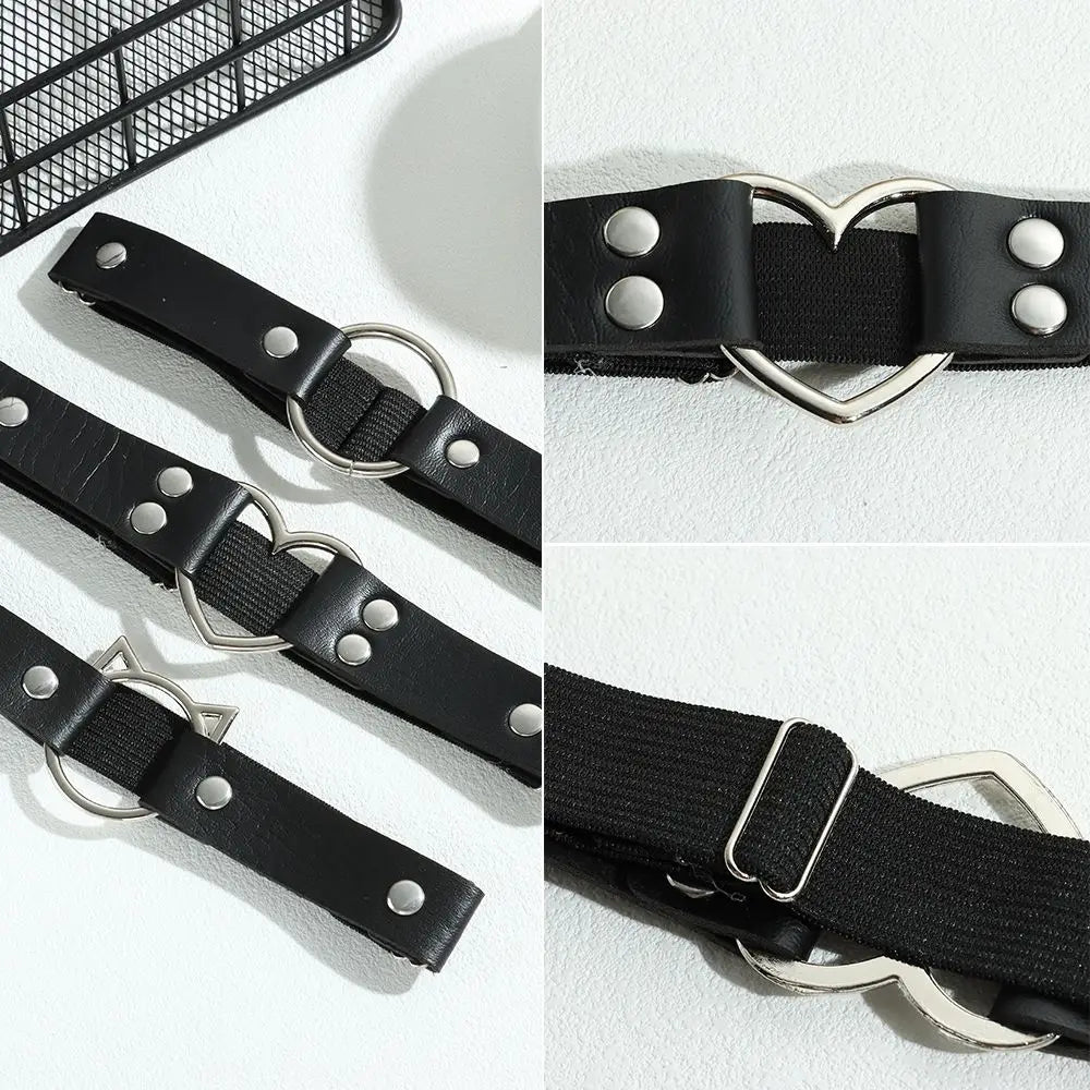New Womens Sexy Punk Elastic Bondage Harness Garter Belts Cat Leg Chain Cosplay Spike Elastic Thigh Ring Garter Body Jewelry