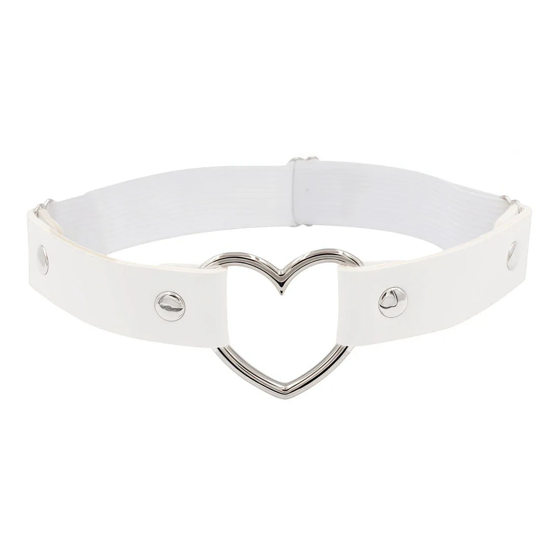 Faux Leather Heart Thigh Chain Single Layer Heart Thigh Ring Garter Leg Band Y2K Harajuku Punk Alt Girl Statement Leg Jewelry