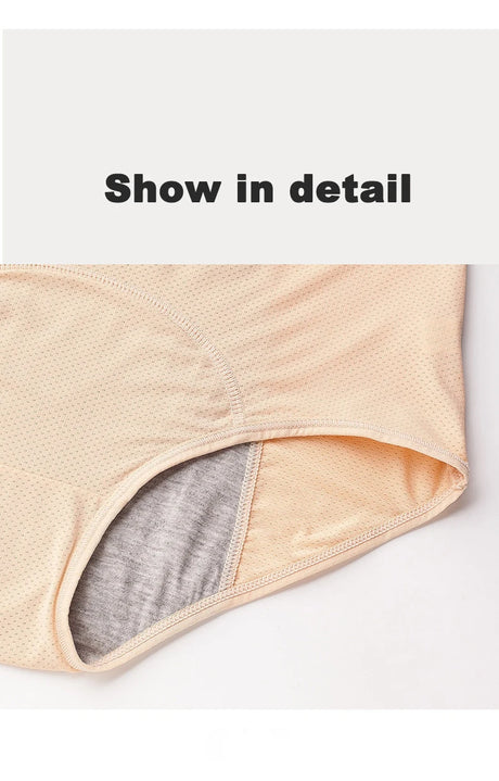 2pcs Women's Physiological Briefs Girl Menstrual Panties Ladies Period Leak Proof Panty Mid Waist Ice Silk Underwear