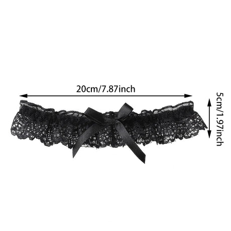Women Sexy Lingerie Lace Floral Garter Belt Bowknot Leg Loop Wedding Garters Bridal Cosplay Fashion Stocking Ring For Ladies