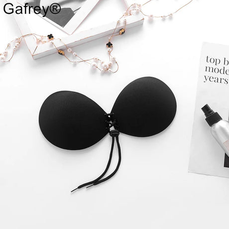 Self Adhesive Invisible Bra Silicone Chest Stickers Women Gathering Flat Chest Display Big Push Up Bra for Night Dress Bridal