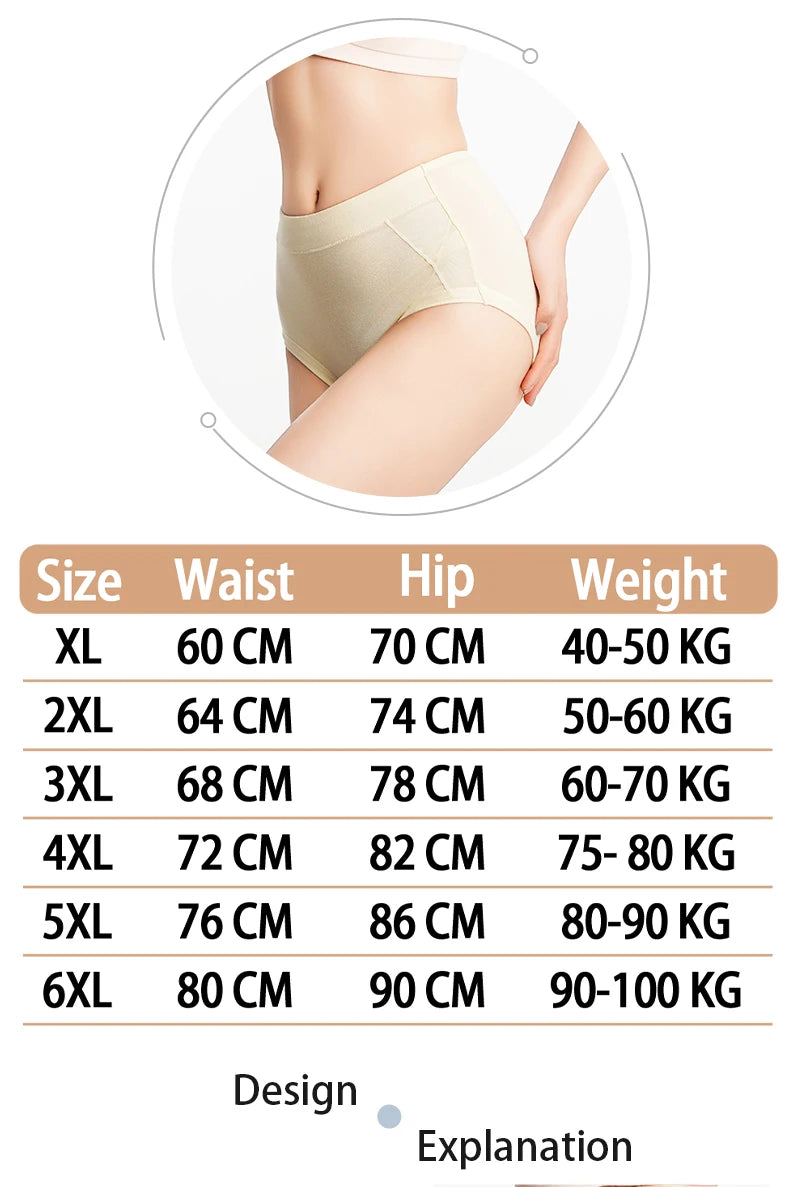 3Pcs Women's Cotton High Waist Panties Underwear Female Large Intimate Lingerie Briefs Woman Underpants Panty Panti New 2025