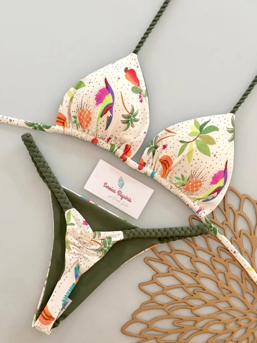 Micro Bikinis Women Swimsuit New Sexy Swimwear Halter Bikini Set Brazilian Biquini Female Thong Beachwear Party Wear