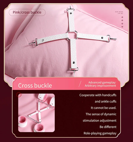 Exotic Bed Set Kits Exotic Toys Adults Games Leather Handcuffs Whip Gag Nipple Clamps Women Products