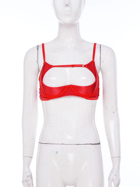Womens Satiny 1/4 Cup Bra Solid Cut Out Adjustale Straps Underwired Shelf Bra Hollow Out Supportive Balconette Bra Underwear
