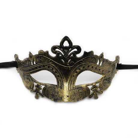 1PC Masquerade Mask Vintage Prince Mask Black Antique Copper Half Face Mask Plastic Retro Crown Masks Women Party Decoration