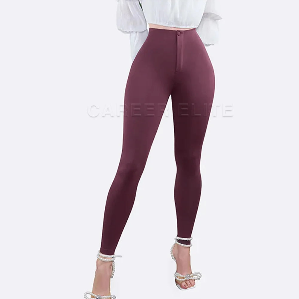 Women's Pants High Waist Skinny Leggings Pant Fashion Sexy Trousers Ankle-Length Stretchy Fitness Push Up Streetwear Clothing