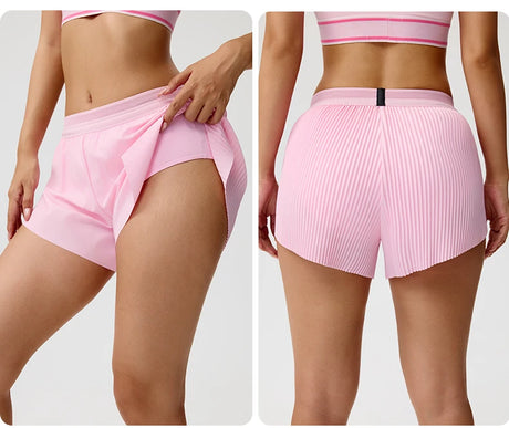 Cooling Mint Fitness Shorts Women's Three-quarter Length Tennis Yoga Pants Hidden Pocket Quick-drying Sports Fitness Shorts