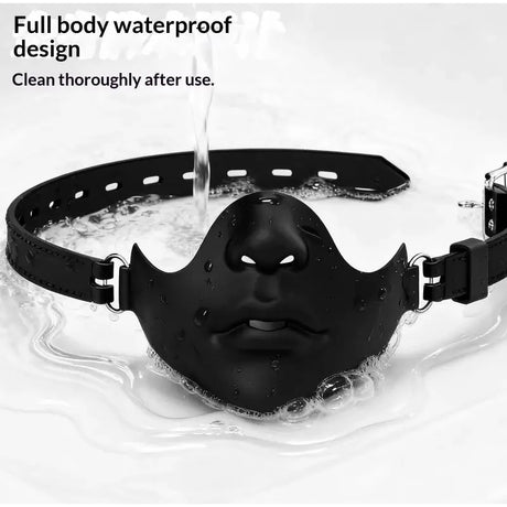 Halloween Glossy Half Face Mask Breathable Artificial Face Adjustable Elastic Mask DIY Party Role-playing Dress-up Accessories