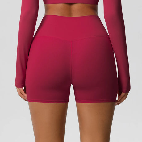 Solid Color Yoga Pants With Pockets Quick Drying High Waisted Gym Push Up Yoga Shorts for Woman Breathable Workout Fitness Short