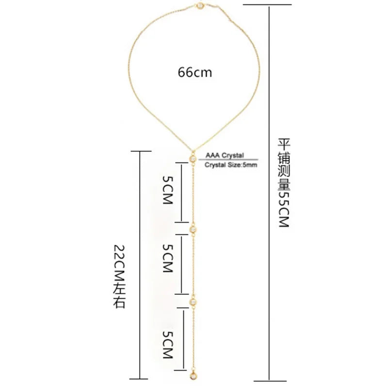 Simple Multilayer Rhinestone Back Chain Necklaces for Women Sexy Metal Shiny Crystal Bikini Waist Chain Body Chain Jewelry Gifts